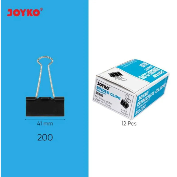 

Binder Clip Klip Penjepit Kertas Joyko Black No. 200 - KTK