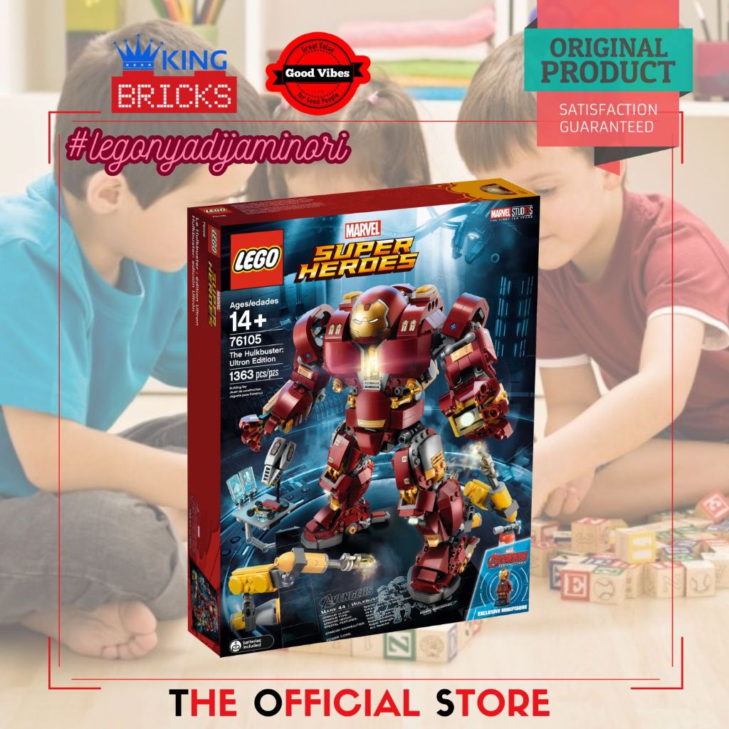 LEGO Original MARVEL SUPER HEROES 76105 The Hulkbuster Ultron Edition - Mainan Anak Superhero Avenge