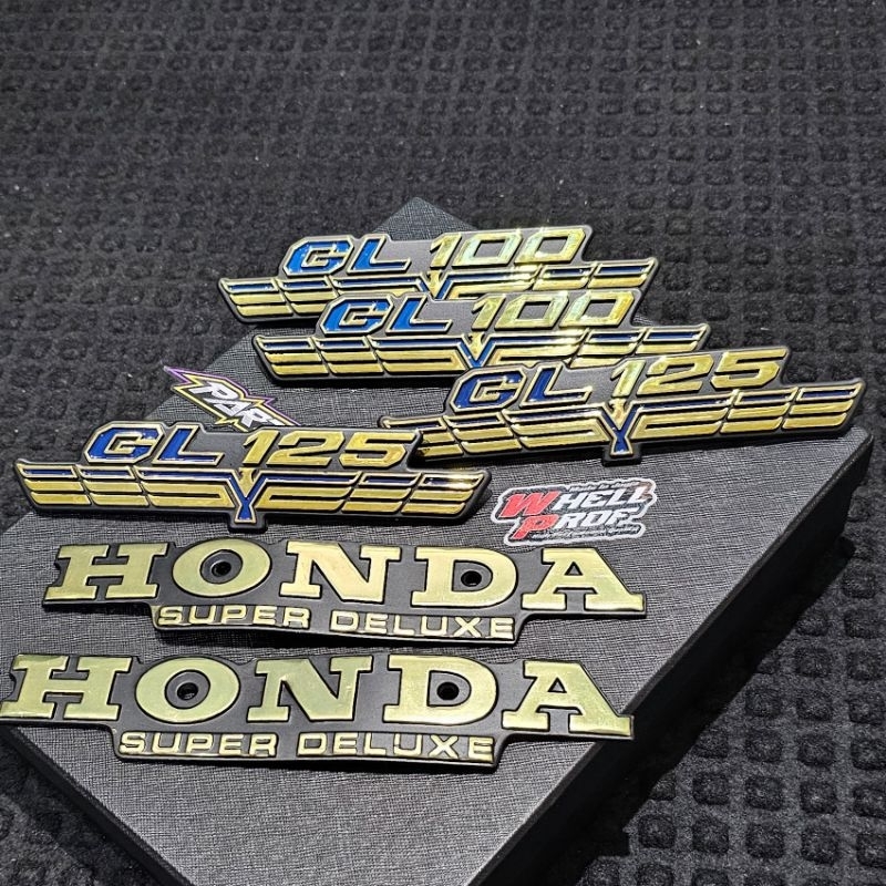EMBLEM TANGKI GL 100 GL 125 LOGO TANGKI GL 100 GL 125 SET EMBLEM TEPONG GARUDA WHELLPROF