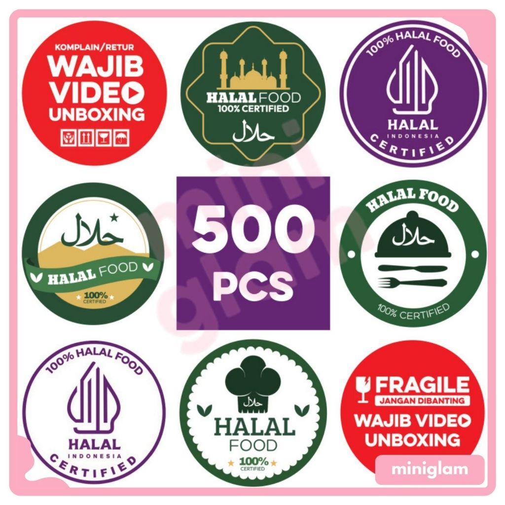 

MGLAM - Sticker Roll 500 PCS Halal Makanan dan Wajib Video Unboxing untuk Penjual Online【ST001】