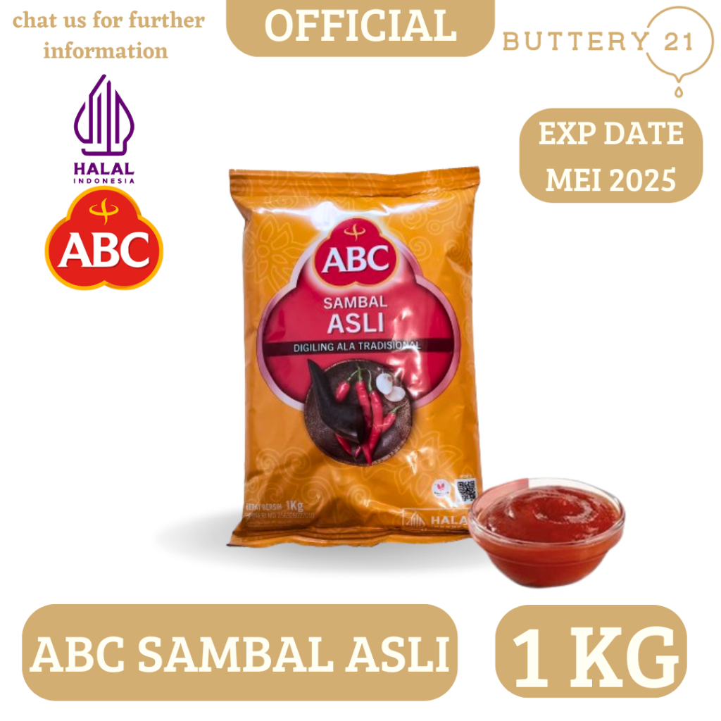 

ABC SAUS SAMBAL ASLI 1 KG/ABC POUCH/ABC REFILL/SAUCE SAMBAL ASLI/SAUS CABE