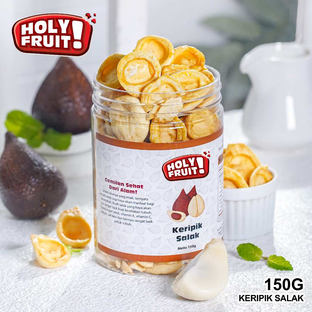 

HOLYFUIT KERIPIK BUAH SALAK 150 GRAM ASLI BUAH SALAK KERIPIK SNACK FRUIT ORIGINAL