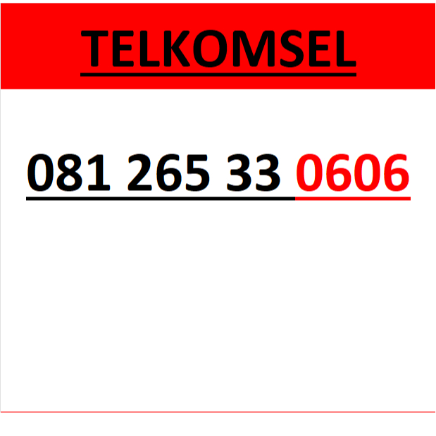 nomor cantik simpati telkomsel seri 0606 murah lengkap w290