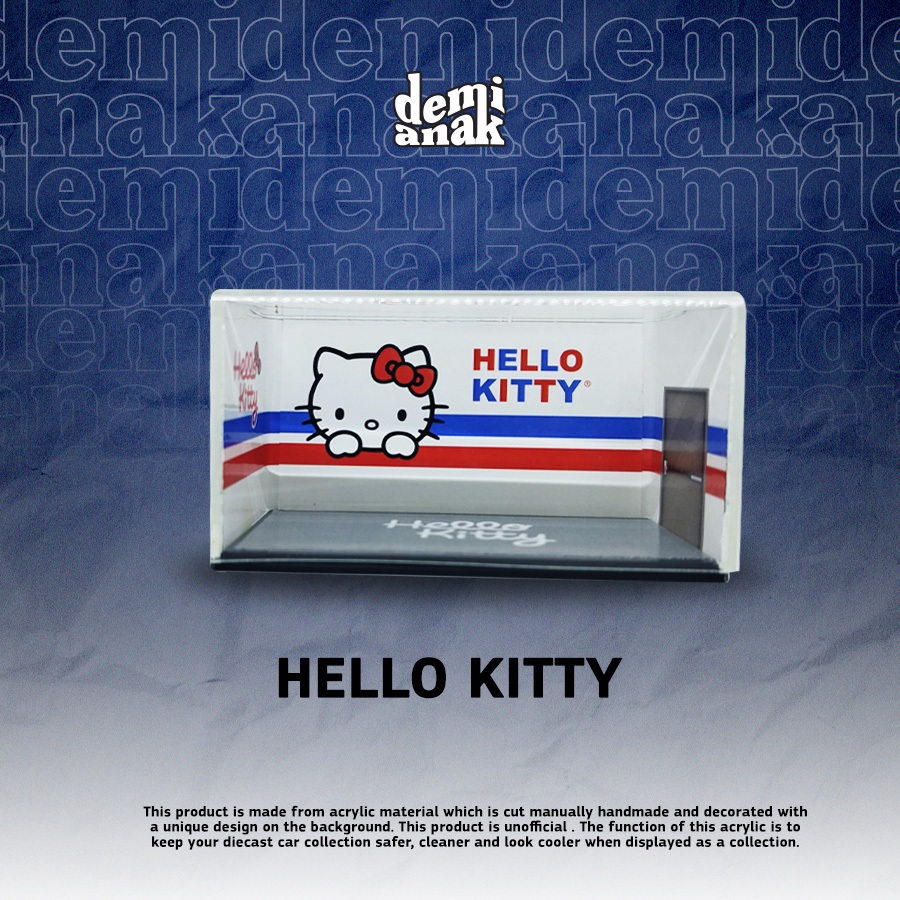 Box Akrilik Diecast Hello Kitty White Putih Kool Kombi