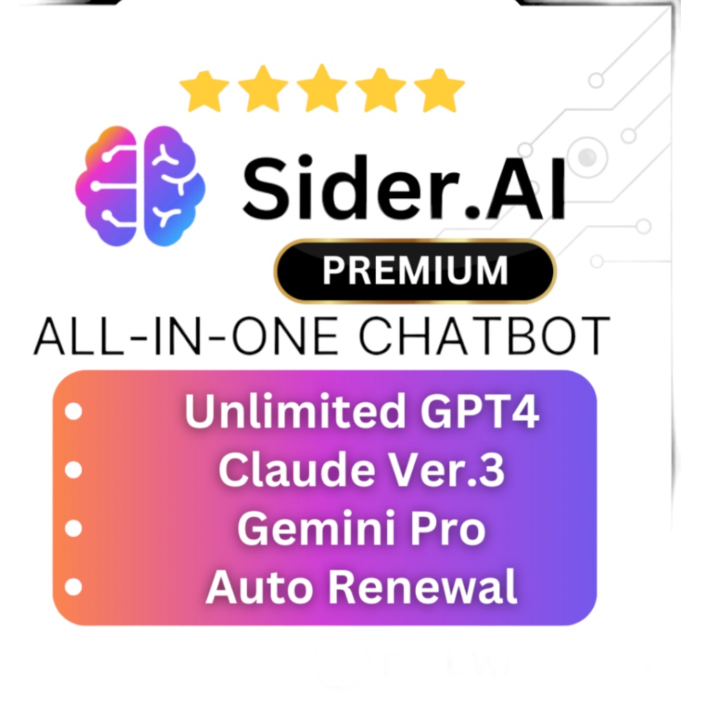 KODE H63B Sider AI Premium ALL IN ONE CHATBOT ChatGPT 4  Claude AI  Gemini Pro  ChatPDF Unlimited GP