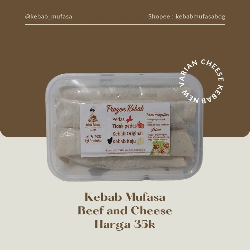 

Kebab frozen Premium Extra beef and cheese