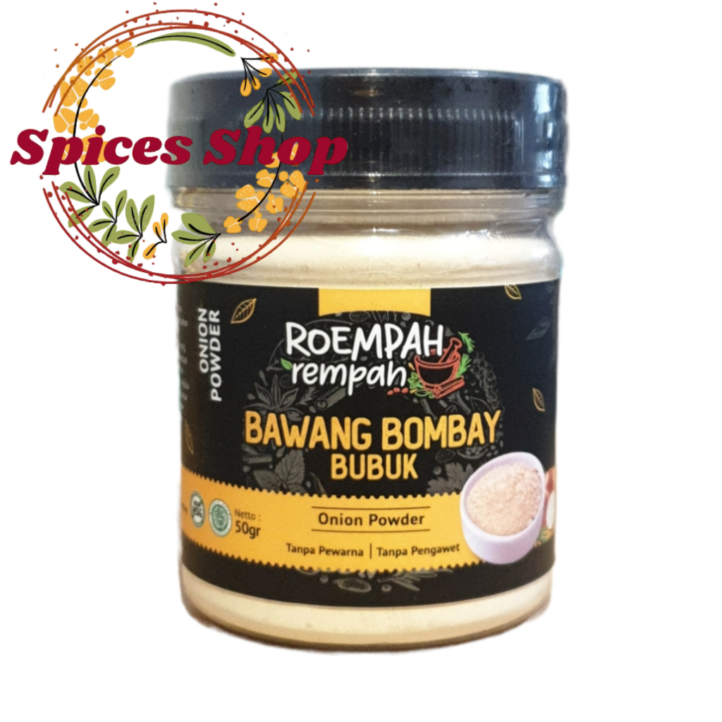 

Bawang Bombay Bubuk / Bawang Bombai ROEMPAH REMPAH / Onion Powder 50Gr