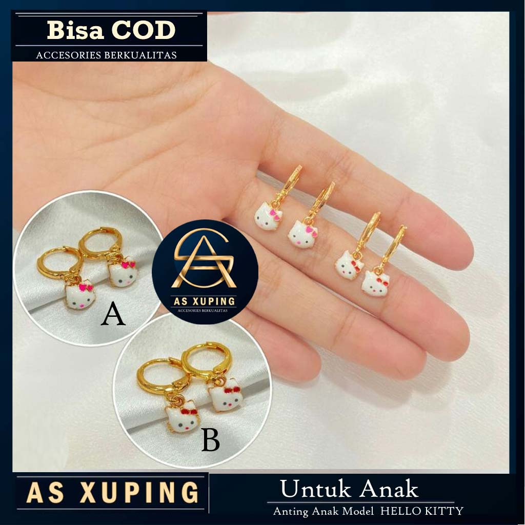 Anting Anak Giwang anak Hello Kitty Perhiasan Xuping Anak