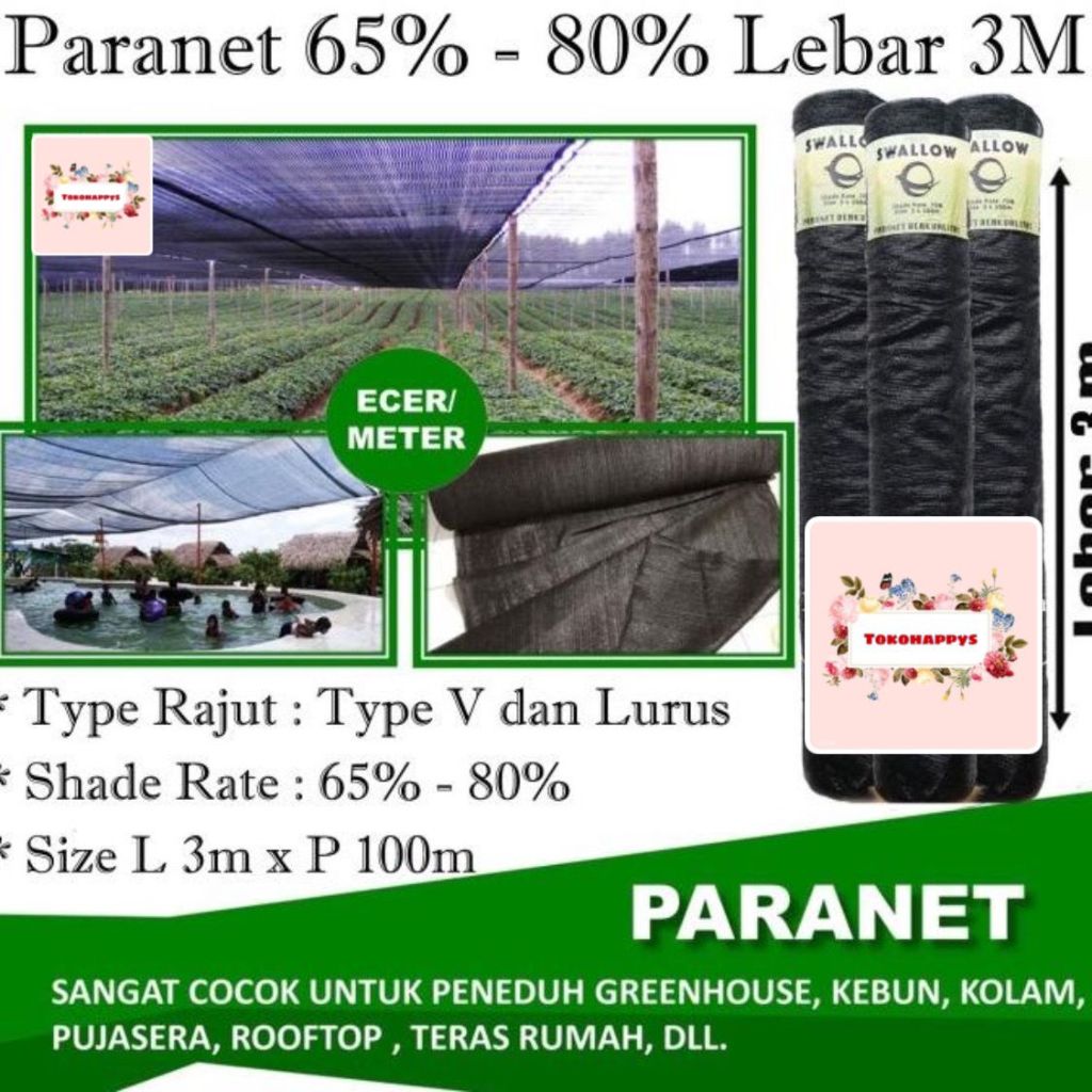 Jaring Paranet 75% - Jaring Paranet Ecer - Shading Net - Paranet 80%