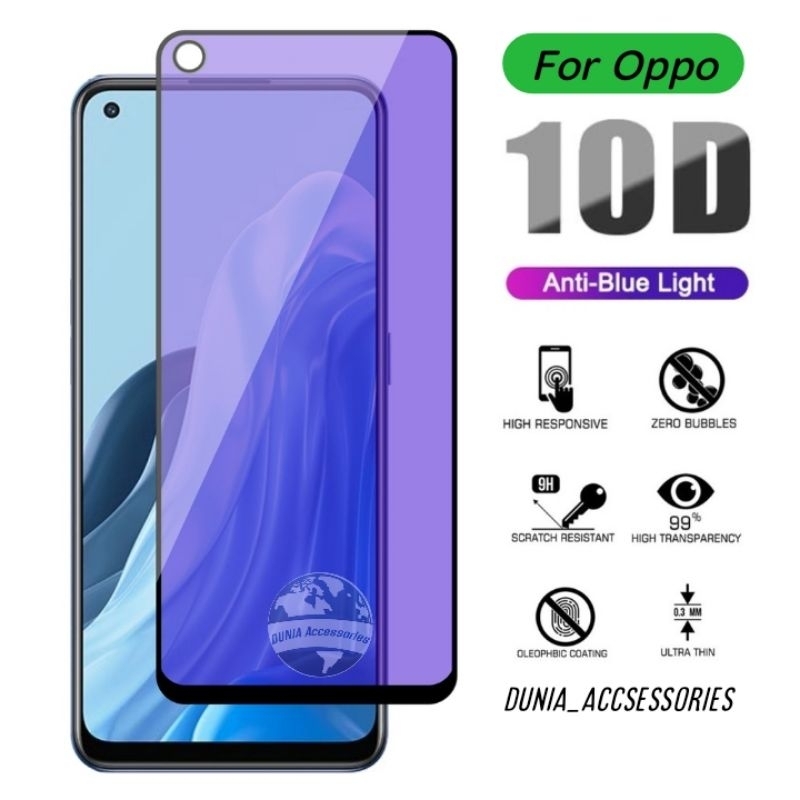 Tempered glass blue light Oppo A37 A5 2020 A9 2020 A32 A52 A72 A72 5G A92 A92S A33 A53 A53 4G A53s 5