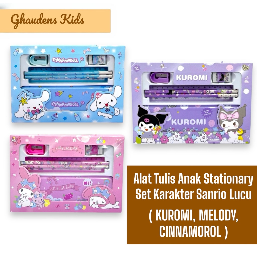 

Alat Tulis Anak STATIONARY SET Karakter Lucu Kuromi Melody Cinnamoroll