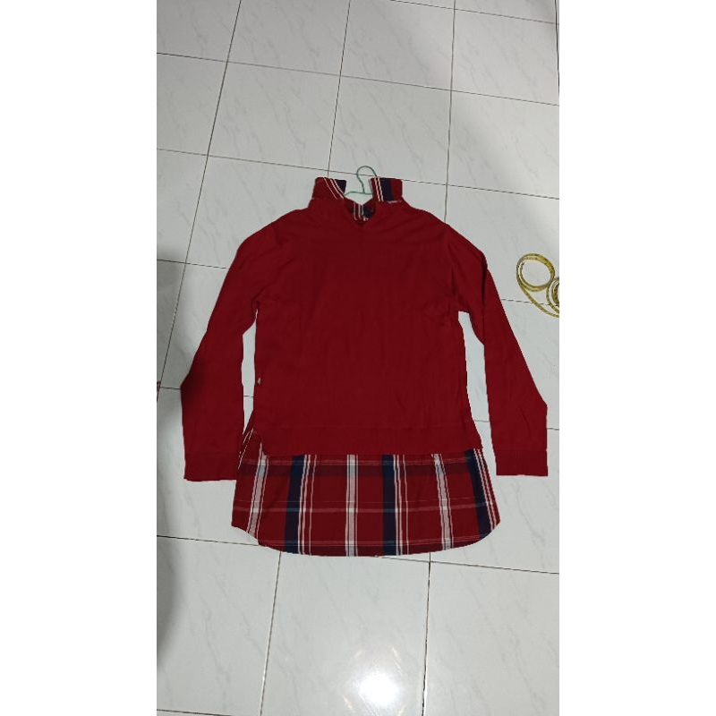 Baju Long Dress Korea lengan panjang