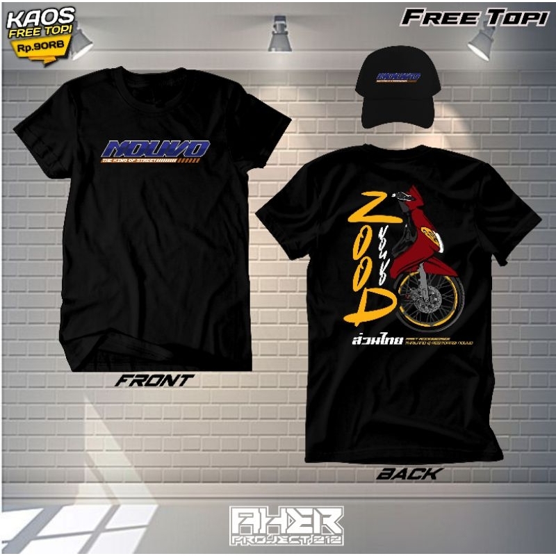 KAOS DESAIN MOTOR NOUVO FREE TOPI||KAOS NOUVO||KUALITAS PREMIUM