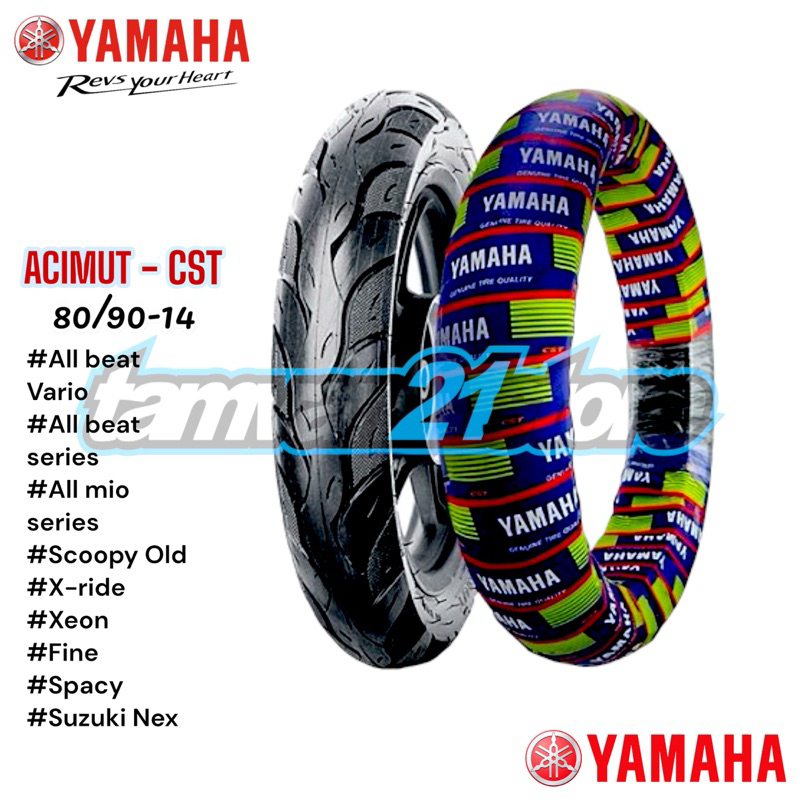 BAN DEPAN YAMAHA CST ACIMUT 80/90-14 ORIGINAL YAMAHA