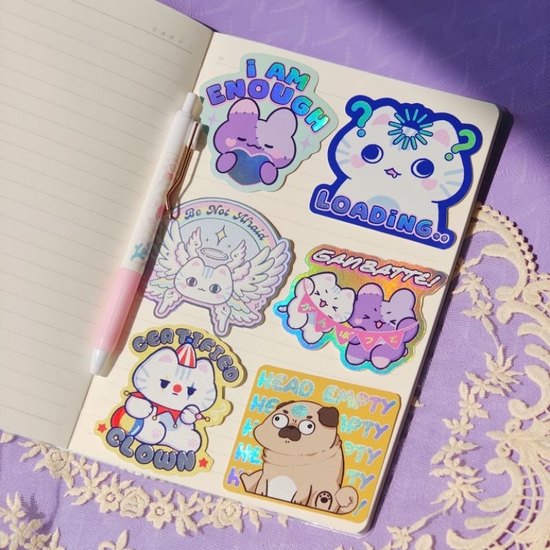 

Leendoodles - August Update Holo & Glitter Stickers