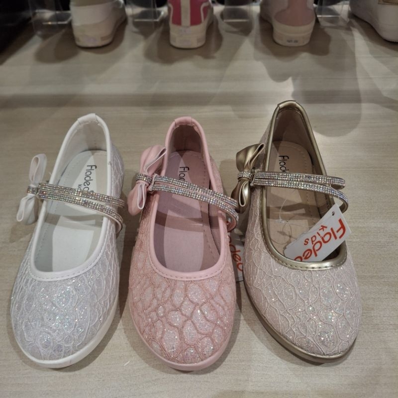 Fladeo kids promo sepatu pesta tali heels hak 3cm anak perempuan motif pita ringan empuk & ori size 