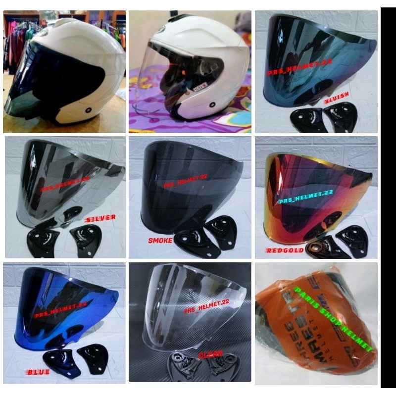 kaca visor flat helm ink dynamic plus dudukan nya