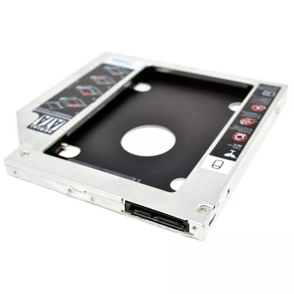 KODE O19U Caddy DVD Tambahan tempat Hardisk HDD SSD 95mm Slim SATA Laptop Notebook Asus Acer Lenovo 