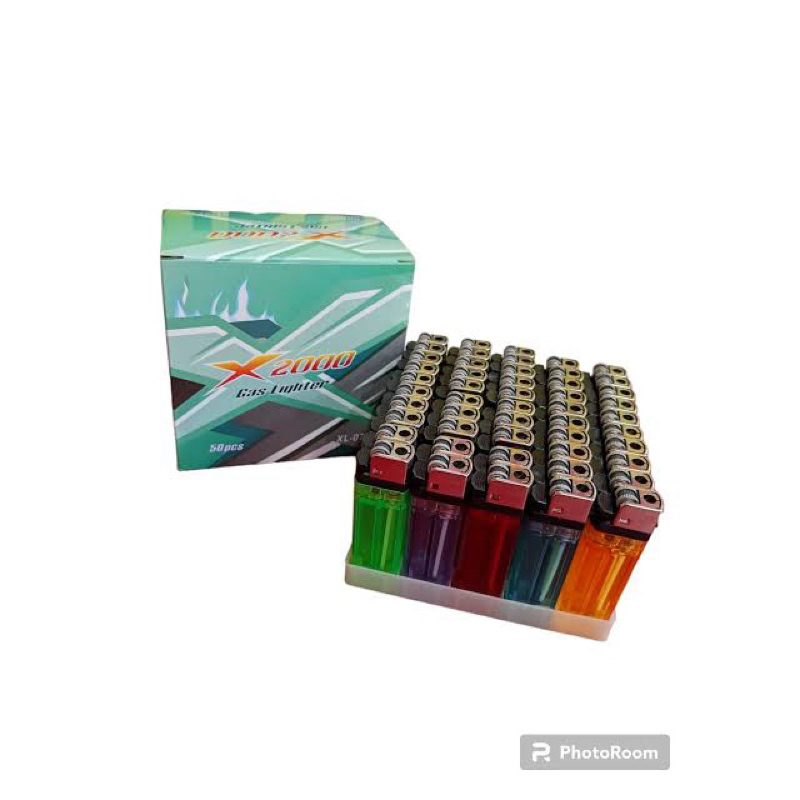 Korek Gas/Korek Api Roda dan Magnet X2000 (10 pcs/25pcs/50pcs)