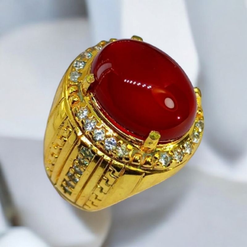 Cincin Batu Red Baron Asli Natural Stone