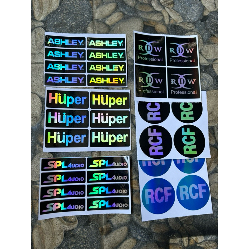 

STICKER STIKER MERK SOUND SYSTEM ASHLEY HUPER RDW SPL AUDIO DB VOICE JK CUSTIK HOLOGRAM