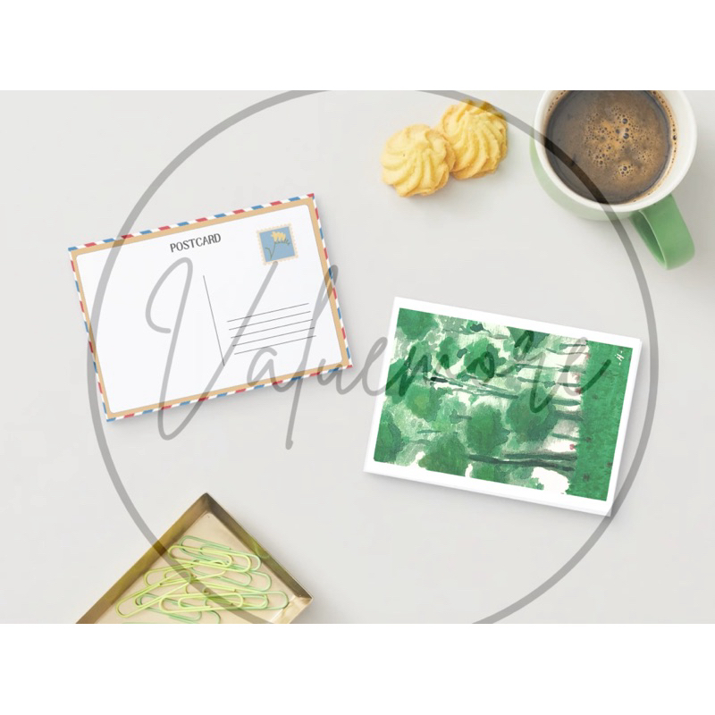 

ARTPRINT Forest PAINTING CARD Greeting Card PostCard kado koleksi kartu ucapan lukis