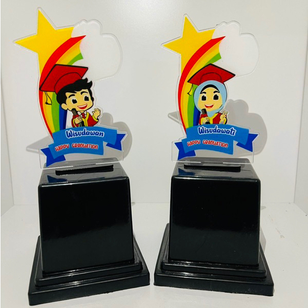 Piala Wisuda TK Piala Wisuda Anak anak Custom Plakat Wisuda Anak
