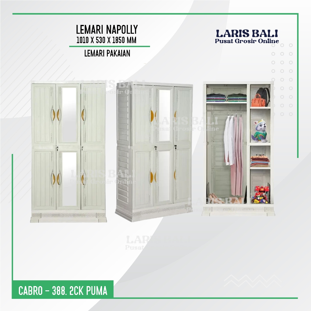 Lemari Pakaian Napolly Jumbo Gantung Susun