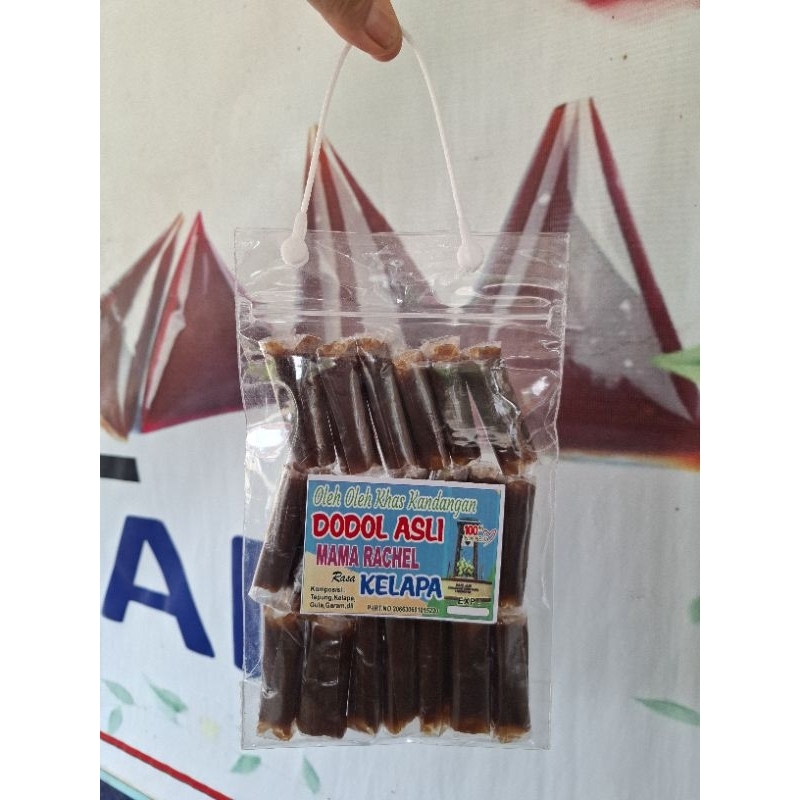 

DODOL.ASLI KANDANGAN KEMASAN POUCH TALI/ TAS PLASTIK ISI 20PCS MERK MAMA RACHEL