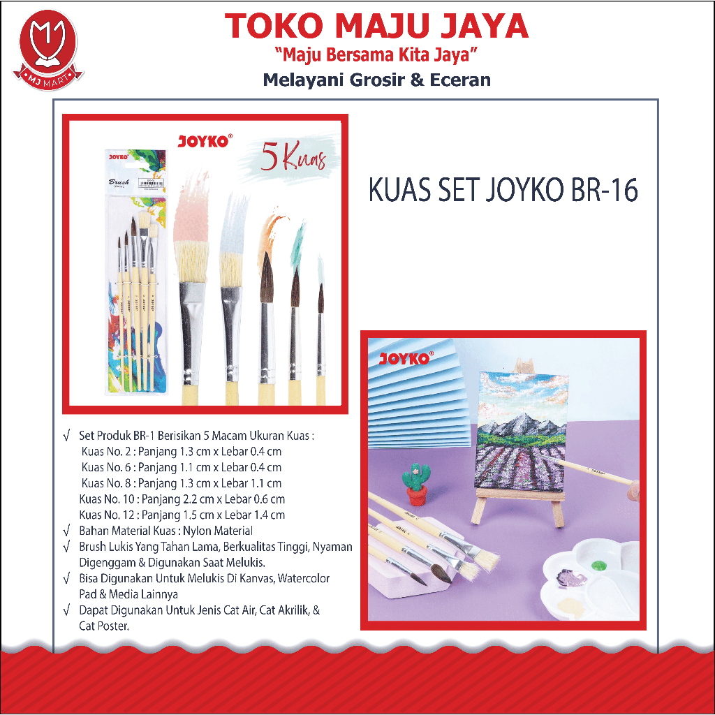 

KUAS SET JOYKO BR-16