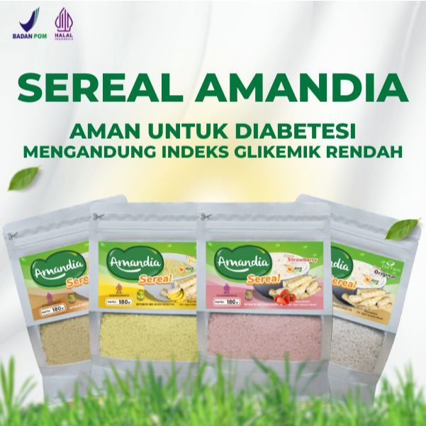 

Sereal Amandia Makanan Sehat Aman Untuk Penderita Diabetes Mengandung Glikemik Rendah 180gr