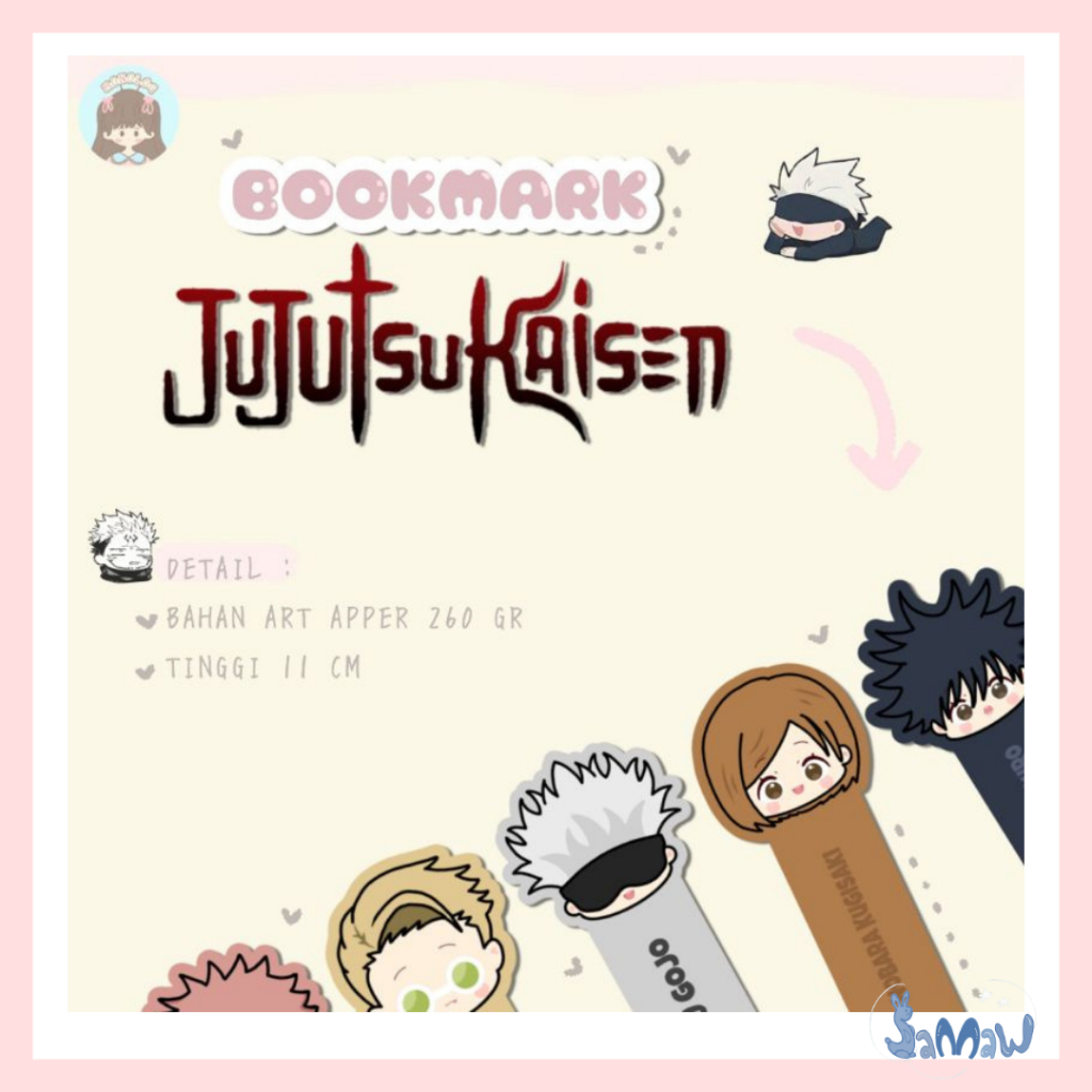 

Bookmark Jujutsu Kaisen | Pembatas Buku Anime