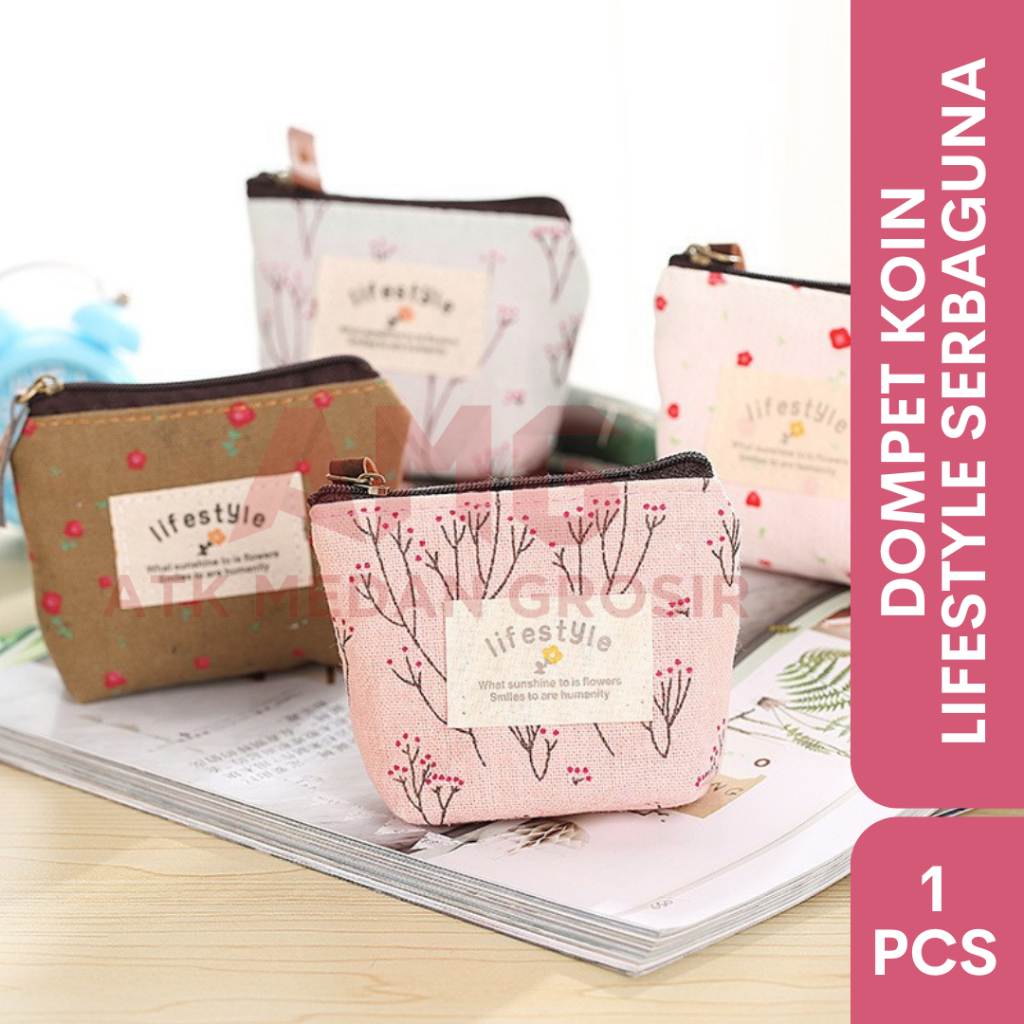 POUCH DOMPET TEMPAT KOIN KANVAS LIFESTYLE