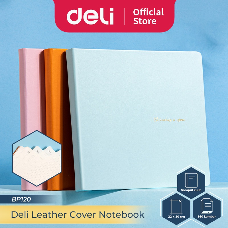 

Deli Buku Catatan / Planner / Leather Notebook 22 CM 160 Lembar BP120