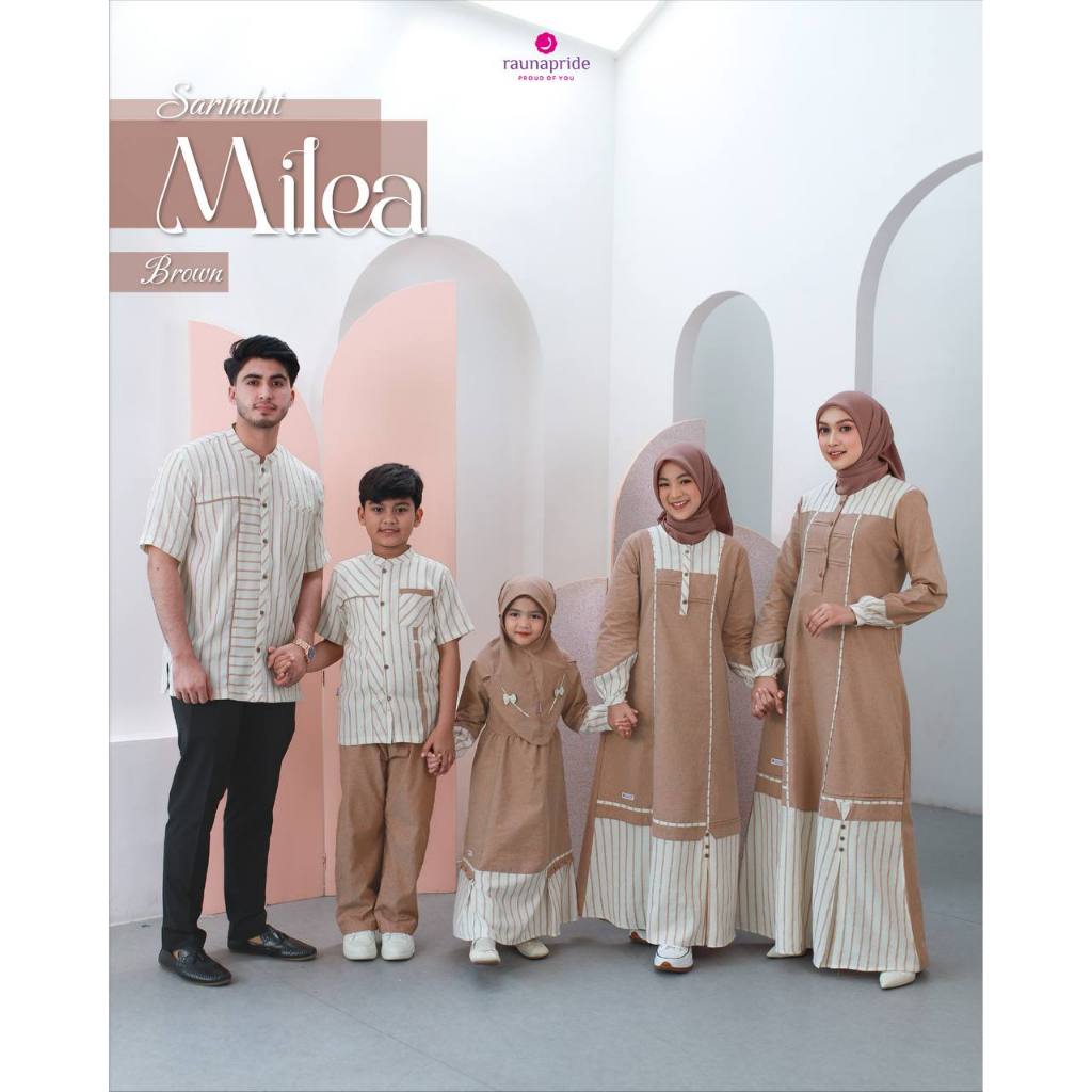 Rauna Pride - Baju Muslim - Sarimbit Milea Brown