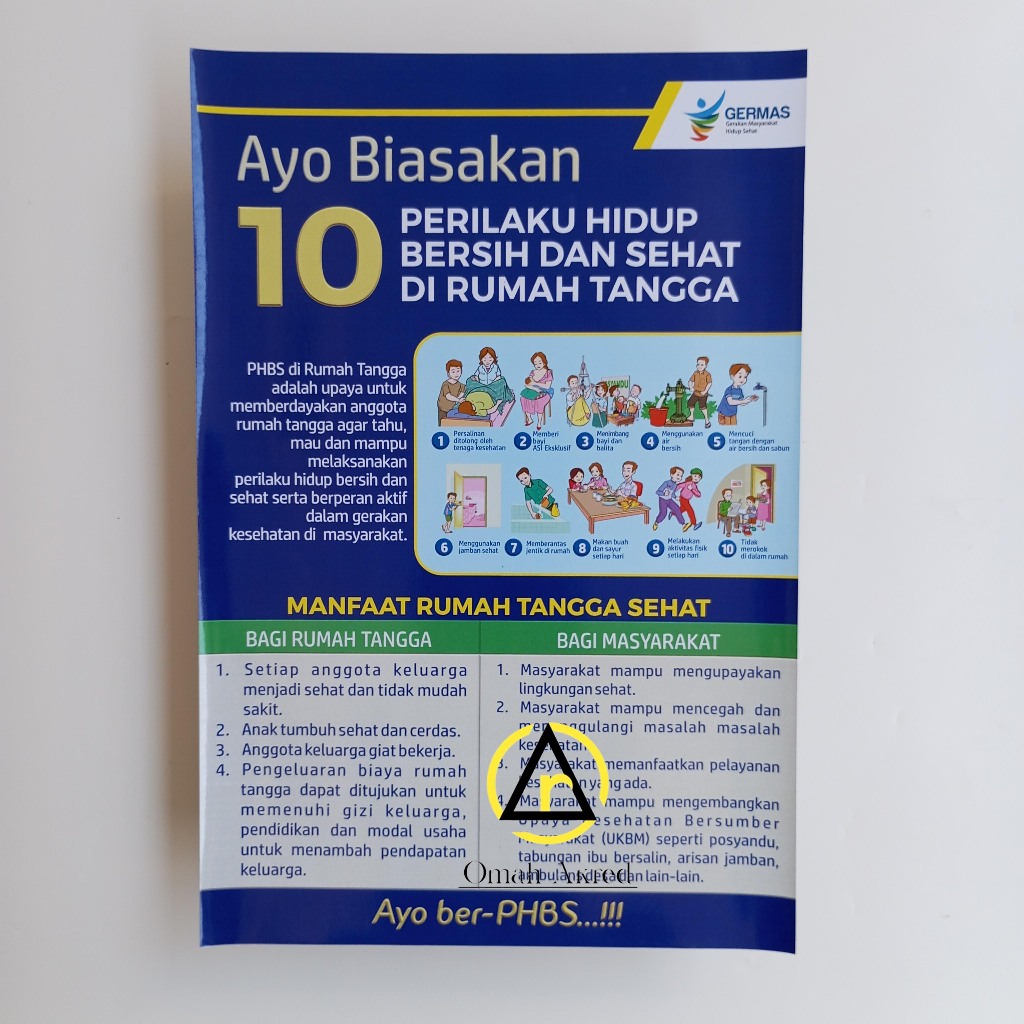 Poster 10 Perilaku Bersih dan Sehat di Rumah Tangga- PHBS di Rumah Tangga - Poster Kesehatan
