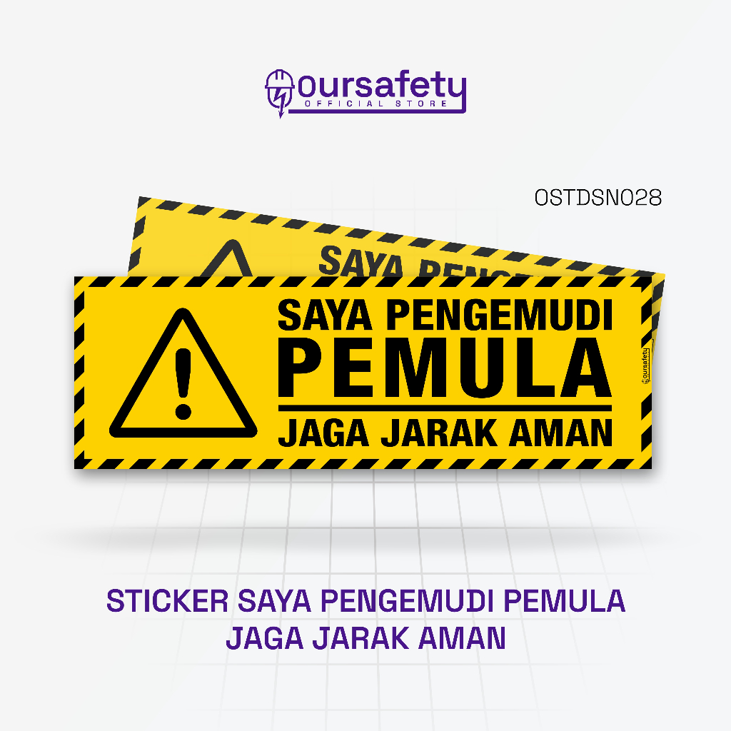

Stiker SAYA PENGEMUDI PEMULA - Label Peringatan untuk Pengemudi Baru