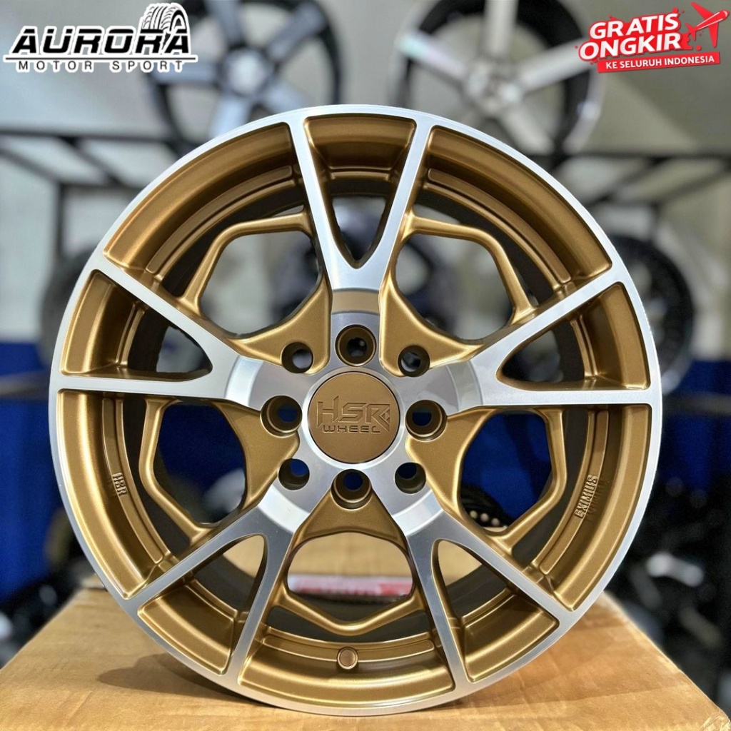 Velg racing mobil grand livina avanza datsun ring 15 HSR Eximius R15 bronze