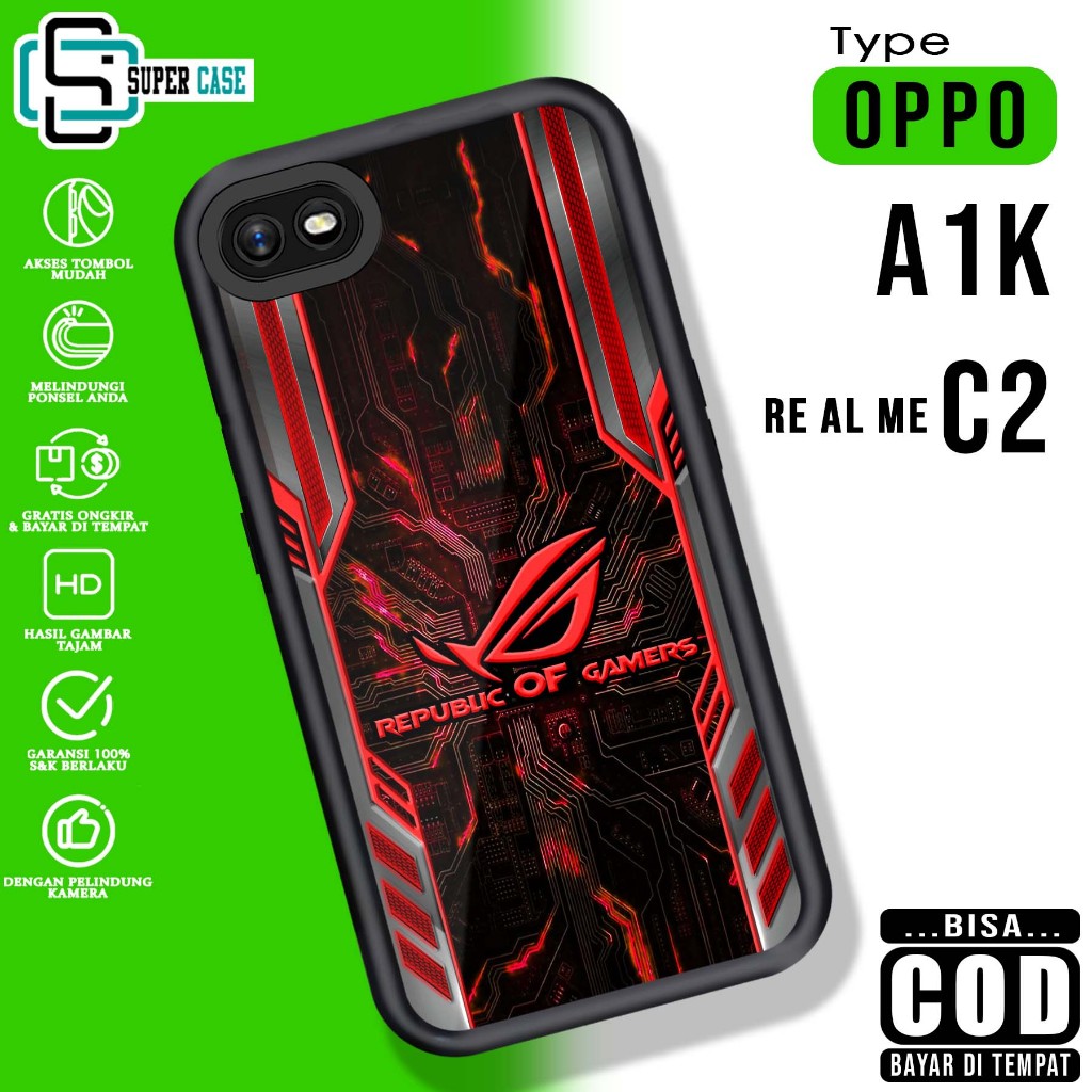 Case For OPPO A1K RE ALME C2 ROG Softcase Glossy Casing Handphone Silicon Glass