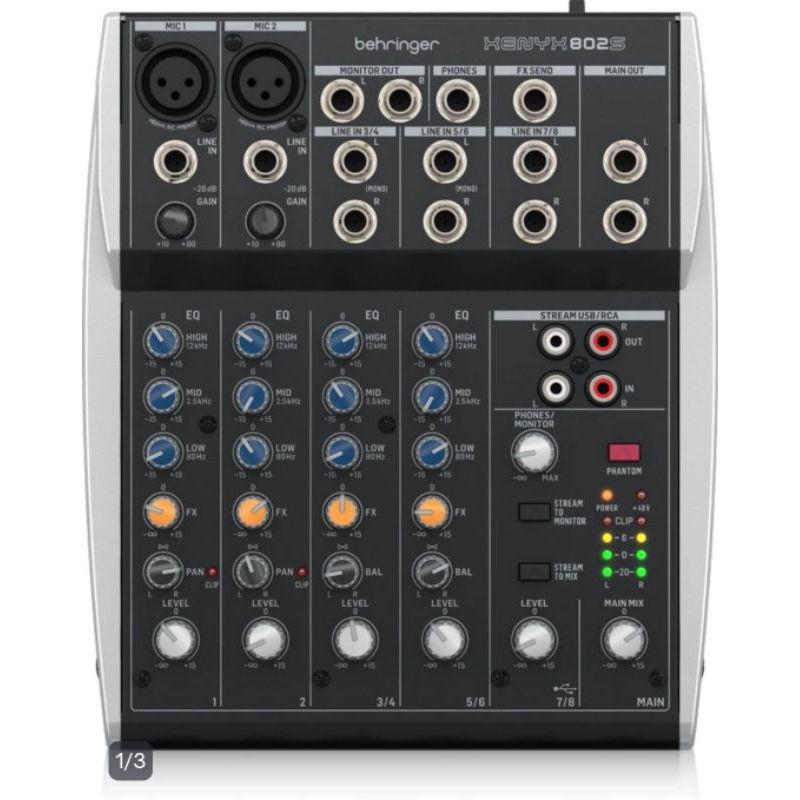 BEHRINGER Xenyx 802S Xenyx 802S 8 Input Analog Mixer Original