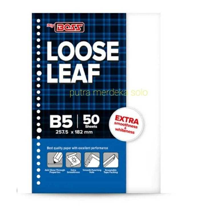 

Loose Leaf Big Boss B5 Polos isi 50 Lembar