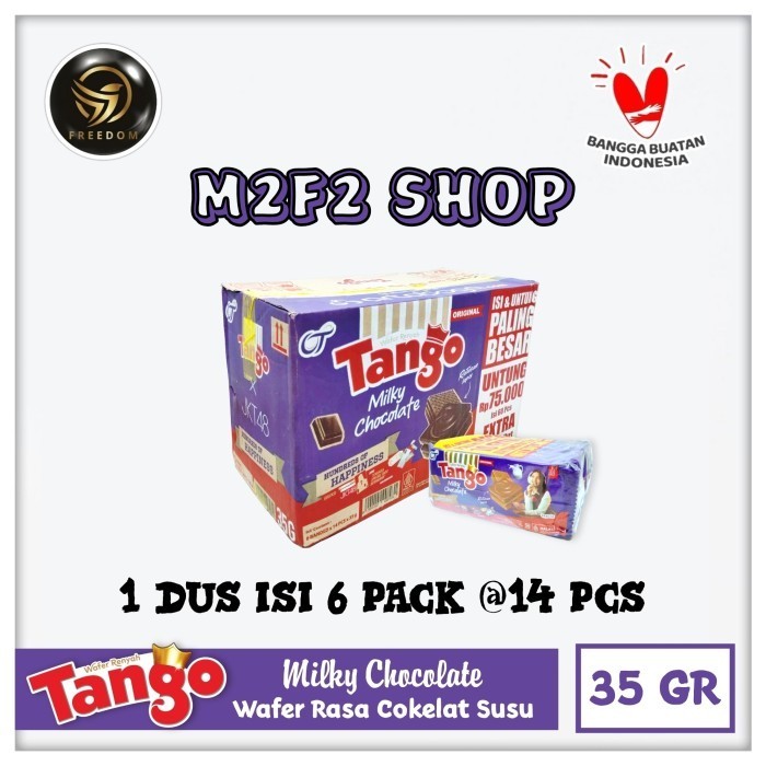 

Tango Wafer Milky Chocolate BITE SIZE | Krim Cokelat Susu - 35 gr (Kemasan Karton)