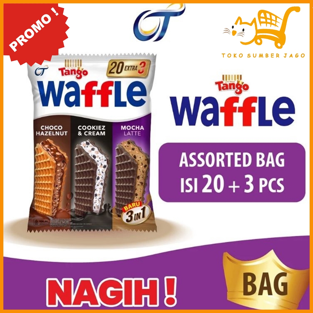 

Tango WAFFLE choco hazelnut Assorted BAG 220gr kemasan BESAR