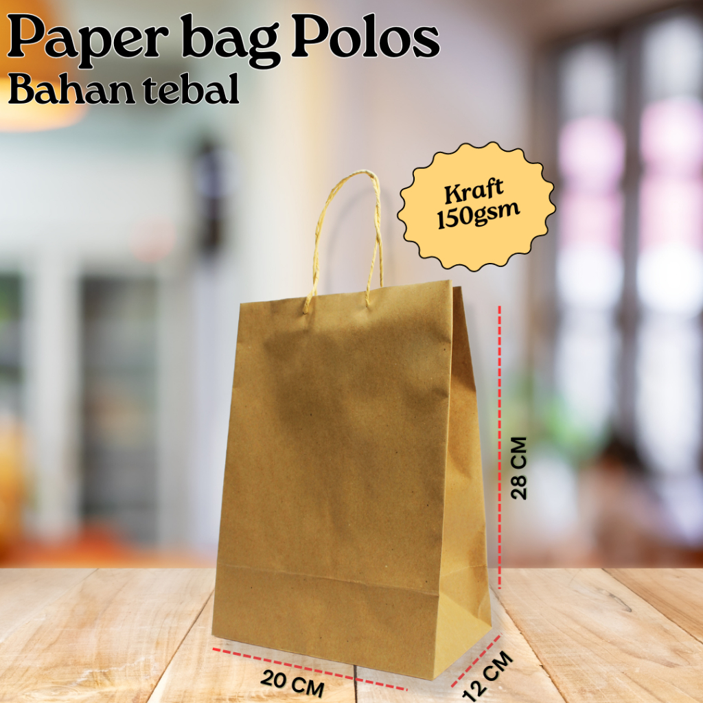 

Paperbag / Paper bag polos / Paperbag Souvenir ukuran 20 x 12 x 28 cm