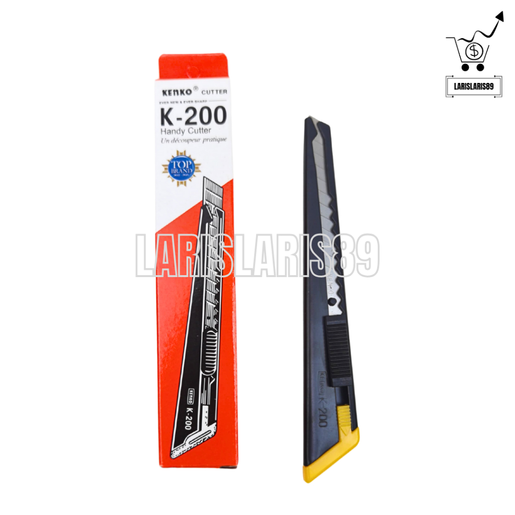 

Cutter Kecil Kenko K-200 K200 - Pisau Kater Pemotong Kertas Warna Hitam