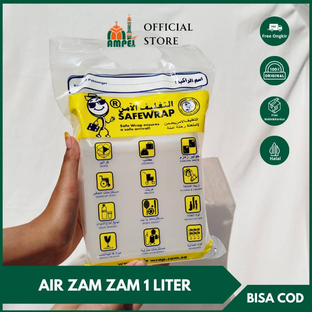 

Air Zamzam 1 Liter Air Zamzam Asli 100% Mekah Zam Zam Kemasan Jerigen 1 Liter Oleh Oleh Haji dan Umroh