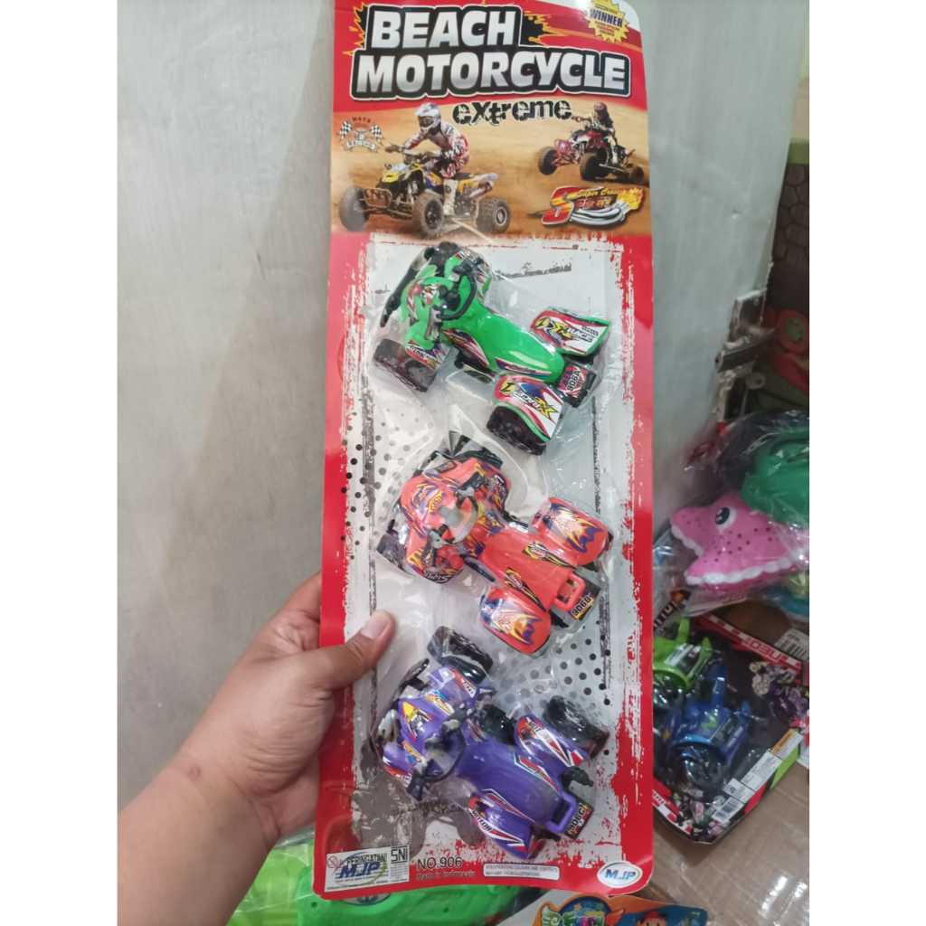 MAINAN ANAK keren motoran ATV BEACH MOTOR SET ISI 3PCS - MOTOR ATV PANTAI KECIL - BEACH MOTORCYCLE -