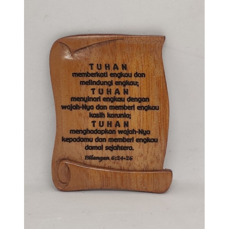 PAJANGAN ROHANI MAGNET KULKAS " TUHAN MEMBERKATI ENGKAU"