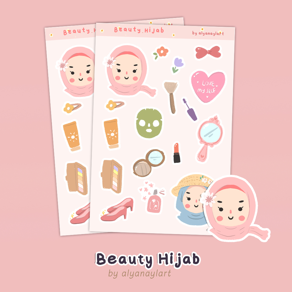 

sticker lucu Beauty Hijab by alyanaylart