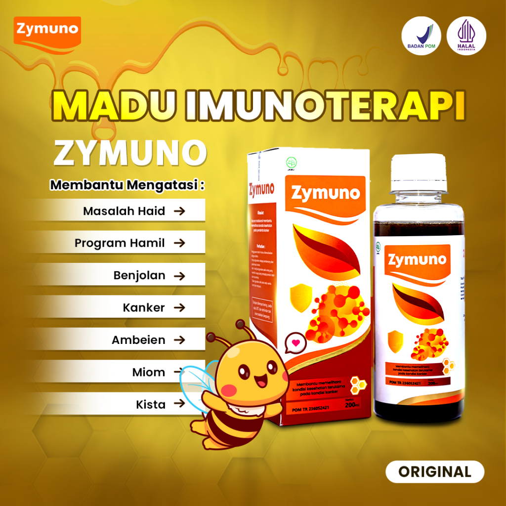 

ZYMUNO Madu Herbal Imunoterapi Obat Alami Atasi Masalah Haid Miom Kanker Benjolan Ambeien HALAL ORIGINAL